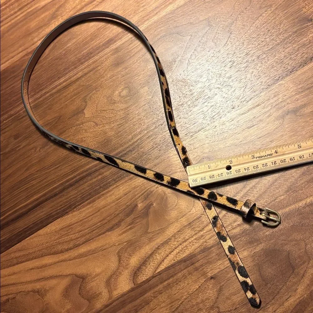 J. Crew Calf Hair Animal Print Leather Belt - XS/S - Picture 3 of 8